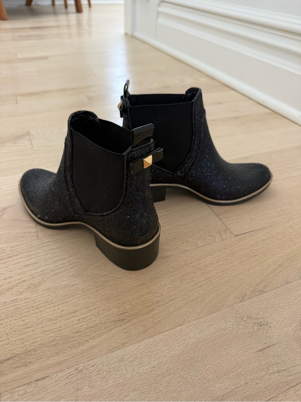 Kate Spade Glitter Chelsea Ankle Rain Boots - size 6